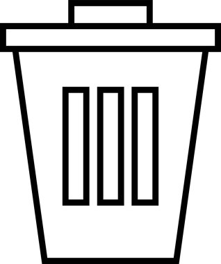 Çöp kutusu simgesi, çöp kutusu simgesi, çöp kutusu simgesi beyaz arkaplanda izole.