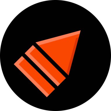 düz biçim vektör illüstrasyonunda kırmızı ok simgesi