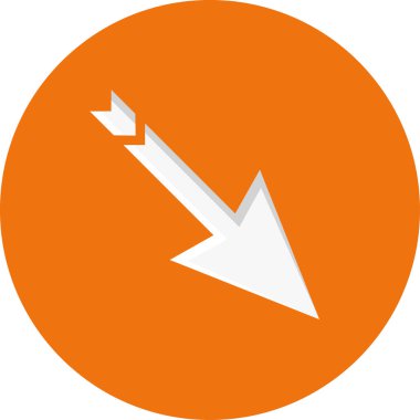 ok basit web simgesi, vektör illüstrasyonu 