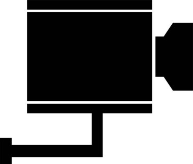 Bir dizi CCTV ikonu. Ev güvenlik kameraları simgeleri.