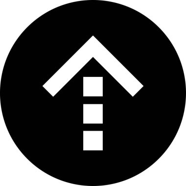 ok yukarı simgesi, vektör illüstrasyonu