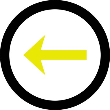 Beyaz arkaplanda ok yönü simgesi, vektör illüstrasyonu 