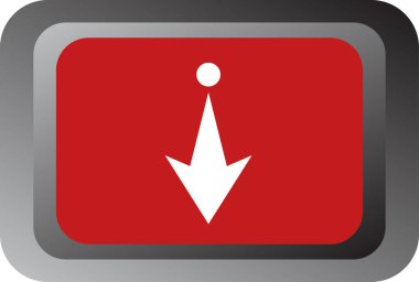 ok basit web simgesi, vektör illüstrasyonu 