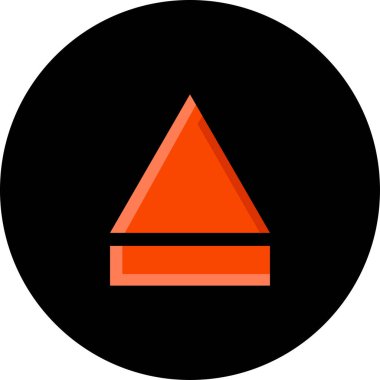 düz biçim vektör illüstrasyonunda kırmızı ok simgesi