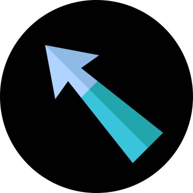 ok vektör simgesi. Basit vektör sembolü.