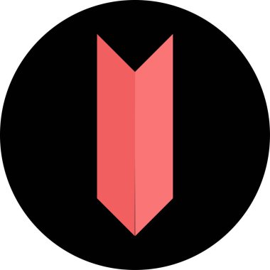 düz biçim vektör illüstrasyonunda kırmızı ok simgesi