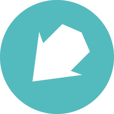 Rozet biçiminde ok aşağı simgesi