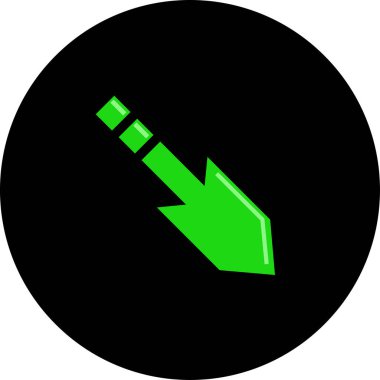 Simge oku. Bir okun vektör illüstrasyonu