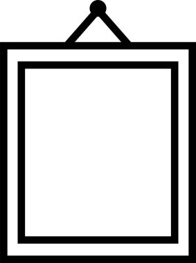 Beyaz arkaplanda boş bir çerçevenin vektör resmi