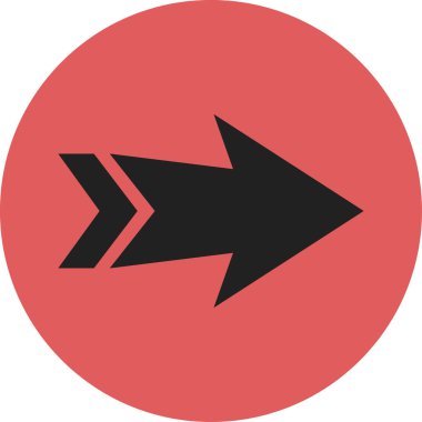 düz biçim vektör illüstrasyonunda siyah ok simgesi