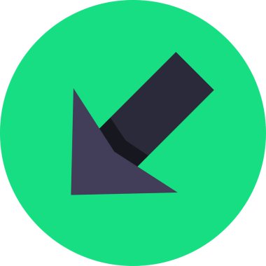 Düz biçimli ok yönü simgesi