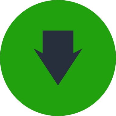 Yeşil ok aşağı simgesi.