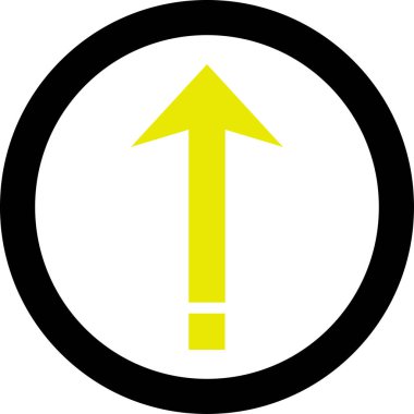 Beyaz arkaplanda ok yönü simgesi, vektör illüstrasyonu 