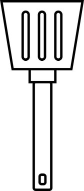 Mutfak spatula simgesinin vektör çizimi