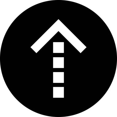 ok yukarı simgesi, vektör illüstrasyonu