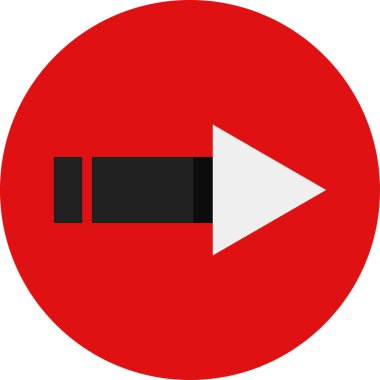 ok basit web simgesi, vektör illüstrasyonu 