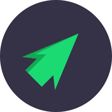 ok yönü simgesi rozet biçiminde