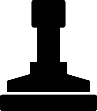 beyaz arkaplanda izole edilmiş düz biçimdeki pul simgesi. 