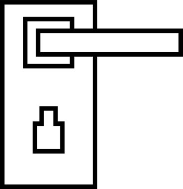 kapı kolu ikon vektör illüstrasyonu