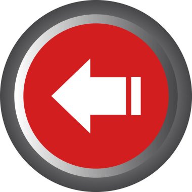 Sol ok simgesi. vektör illüstrasyonu