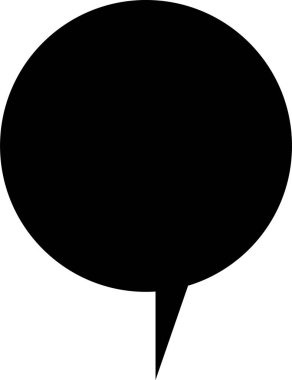 konuşma balonu simgesinin üzerine beyaz izole 