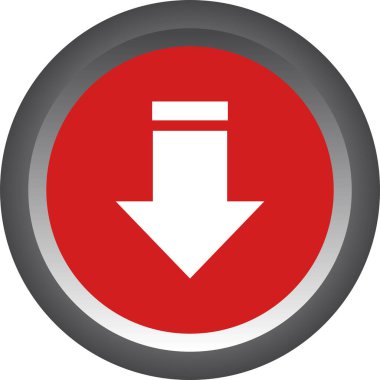 ok aşağı simgesi, vektör illüstrasyonu