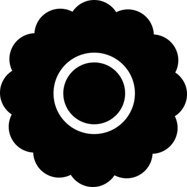 beyaz arkaplanda izole edilmiş düz biçimdeki çiçek simgesi. 