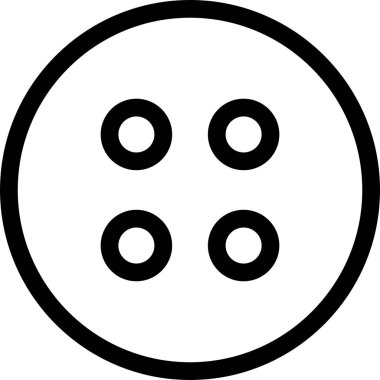 düğmesi giyim illüstrasyon izole işareti sembol simge vektör