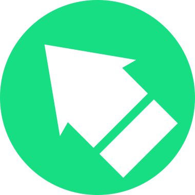 Yön ok düz vektör simgesi