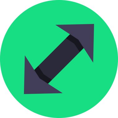 Düz biçimli ok yönü simgesi