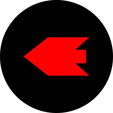 düz biçim vektör illüstrasyonunda kırmızı ok simgesi