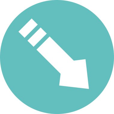 ok basit web simgesi, vektör illüstrasyonu 