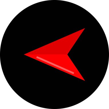 düz biçim vektör illüstrasyonunda kırmızı ok simgesi