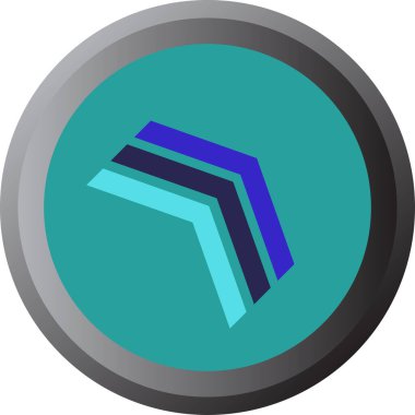 ok basit web simgesi, vektör illüstrasyonu 