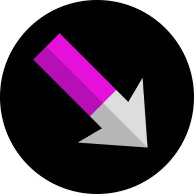 ok basit web simgesi, vektör illüstrasyonu 