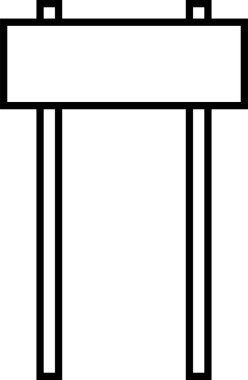 işaret direği simgesi vektör resmi.