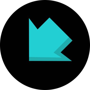 ok basit web simgesi, vektör illüstrasyonu 