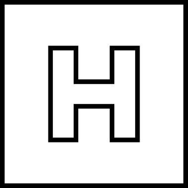 Beyaz arkaplanda helikopter pisti çizimi