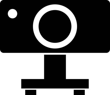 Beyaz arka plan üzerinde izole web kamera simgesi