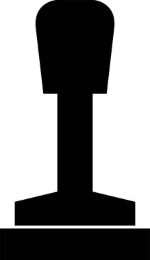 beyaz arkaplanda izole edilmiş düz biçimdeki pul simgesi. 