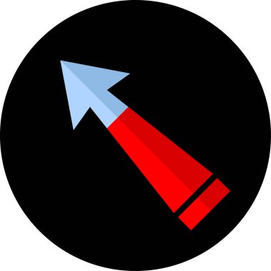 Kırmızı oklu vektör simgesi