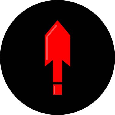 düz biçim vektör illüstrasyonunda kırmızı ok simgesi