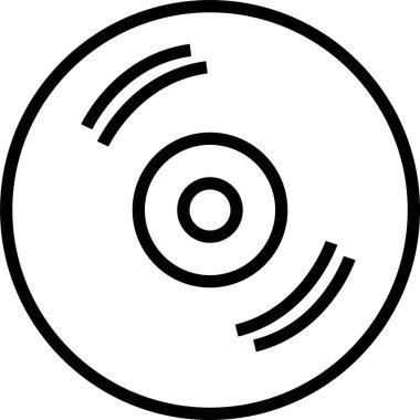 CD mi? Web simgesi basit illüstrasyon