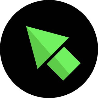 Eğilim biçimi izole edilmiş arkaplanda ok simgesi