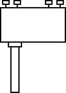 Sunum için boş reklam panosu vektör simgesi