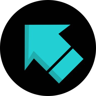 Ok simgesi, basit vektör tasarımı