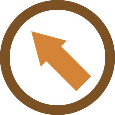 Beyaz arkaplanda ok yönü simgesi, vektör illüstrasyonu 