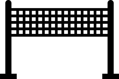 Voleybol net ikonu. Plaj voleybol şampiyonası tasarımı