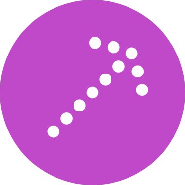 Mor arkaplanda okun vektör illüstrasyonu