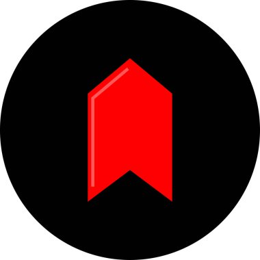 düz biçim vektör illüstrasyonunda kırmızı ok simgesi